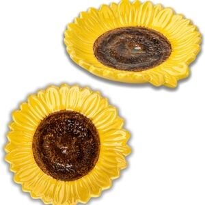 Sunflower Shaped Ceramic Spoon Rest - 2 PCS for Stove Top & Counter